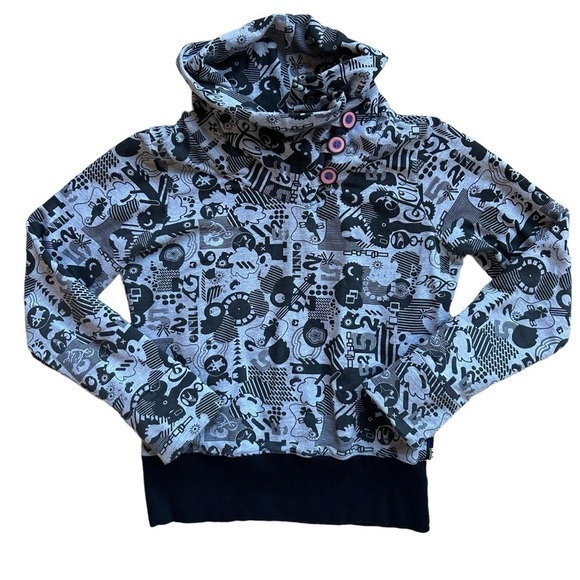 Vintage y2k O’Neill black gray cowl graphic sweatshirt - Picture 1 of 7